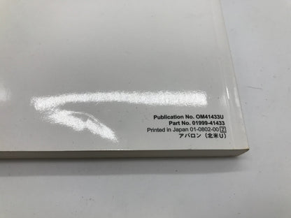 2008 Toyota Avalon Owners Manual OEM R01B27017