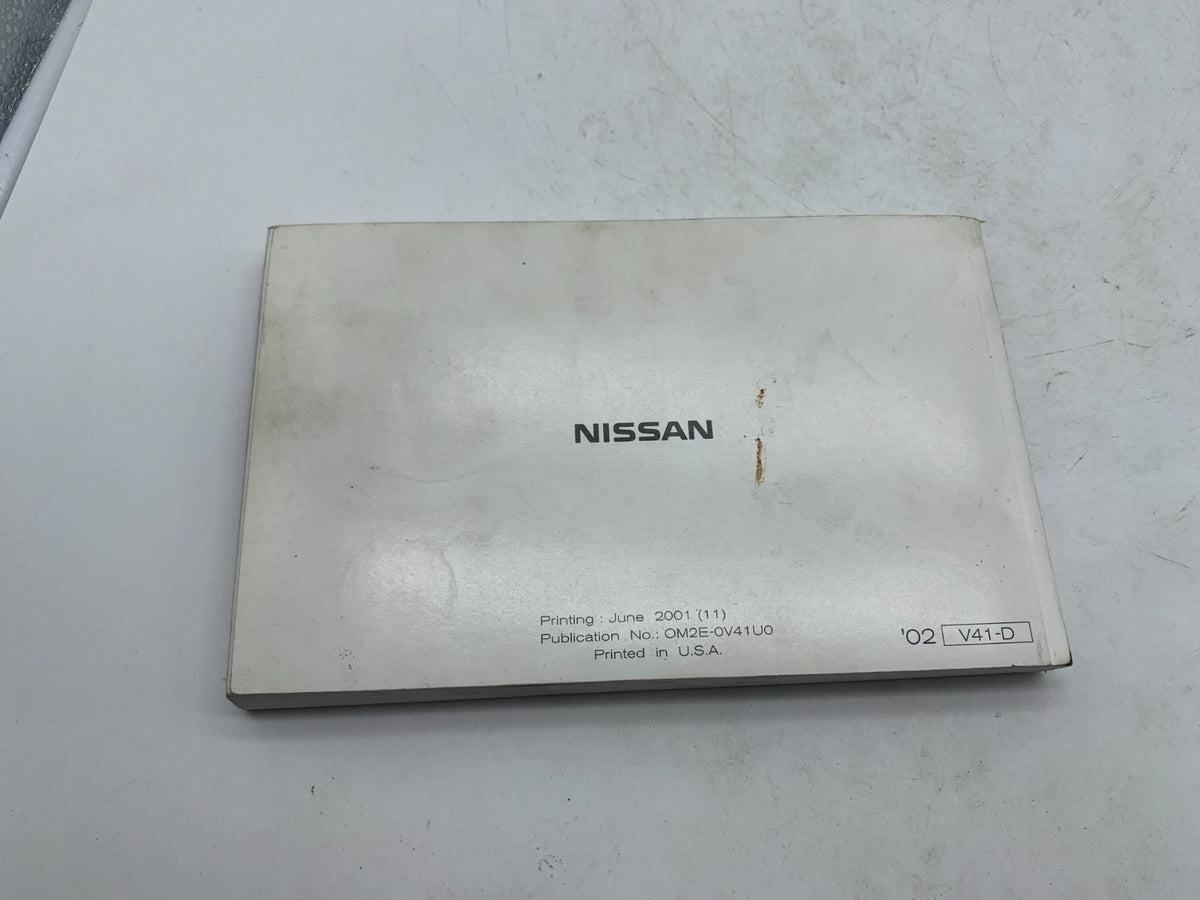 2002 Nissan Quest Owners Manual with Case OEM R01B15009