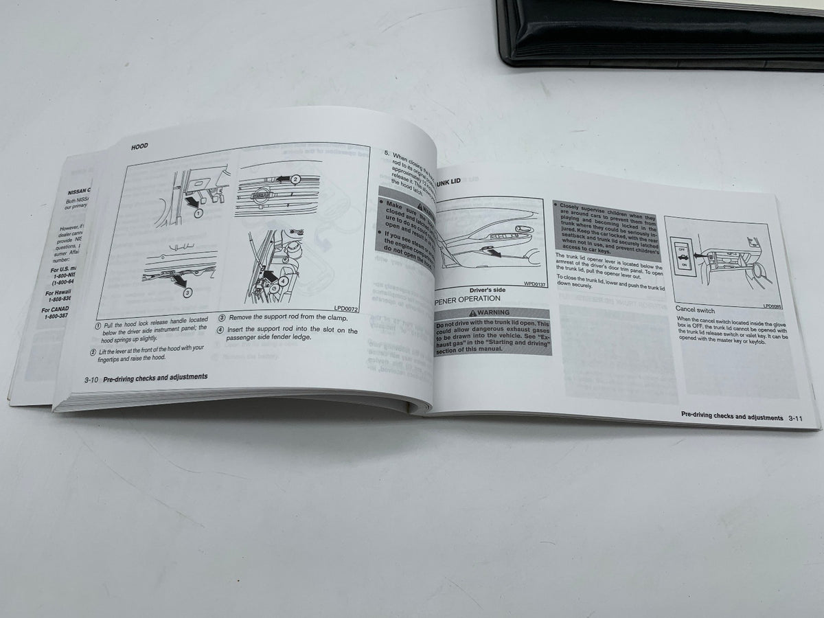 2003 Nissan Altima Owners Manual Set with Case OEM R01B37028