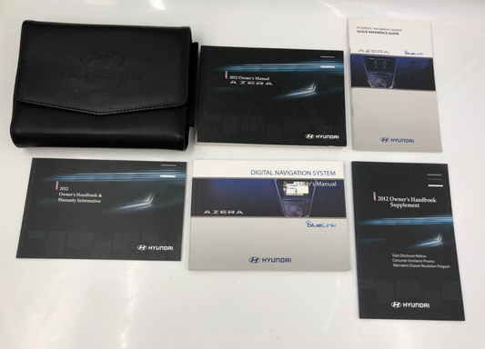 2012 Hyundai Azera Owners Manual Set with Case OEM C02B18001