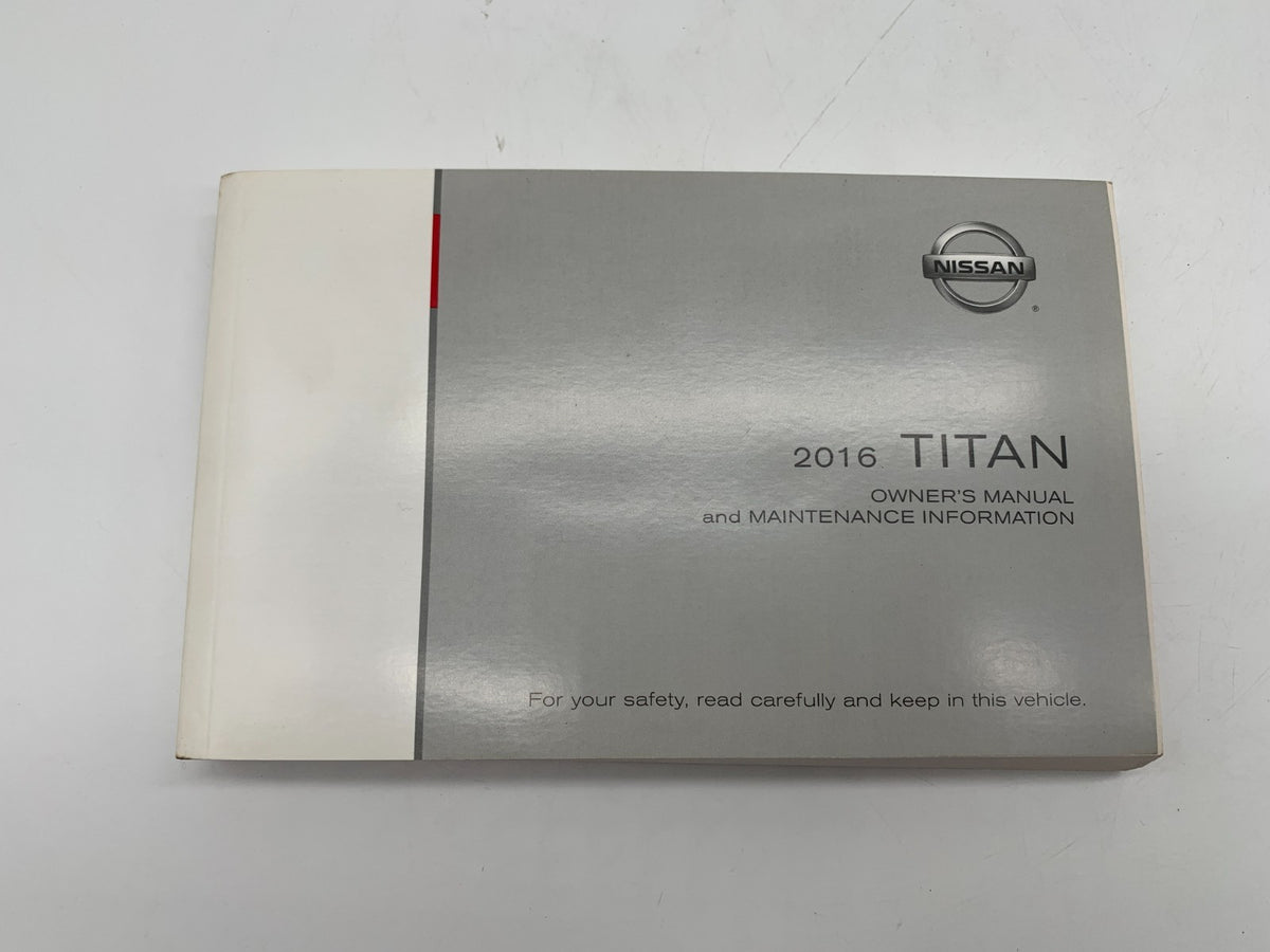 2016 Nissan Titan Owners Manual Set with Case OEM A02B55015