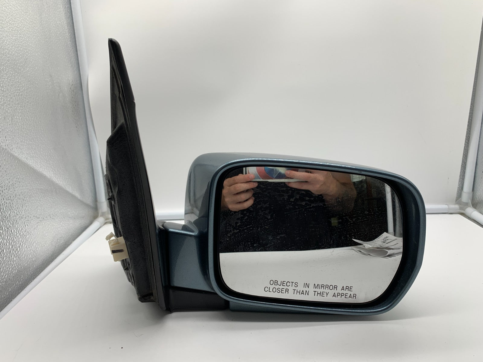 2003-2008 Honda Pilot Passenger Side View Power Door Mirror Blue OEM D03B55001