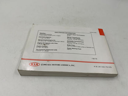 2003 Kia Rio Owners Manual OEM D04B31087
