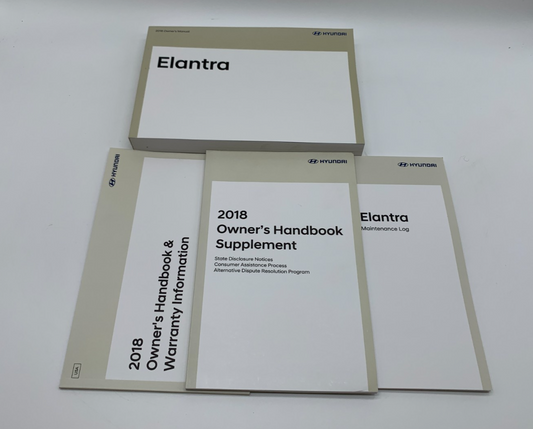 2018 Hyundai Elantra Owners Manual Set OEM C03B49004