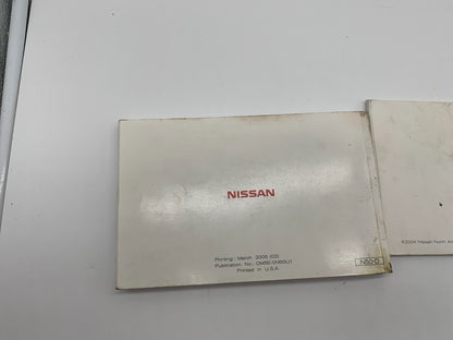 2005 Nissan Xterra Owners Manual Set OEM A01B44011