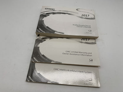 2017 GMC Acadia Owners Manual Set OEM B04B25009