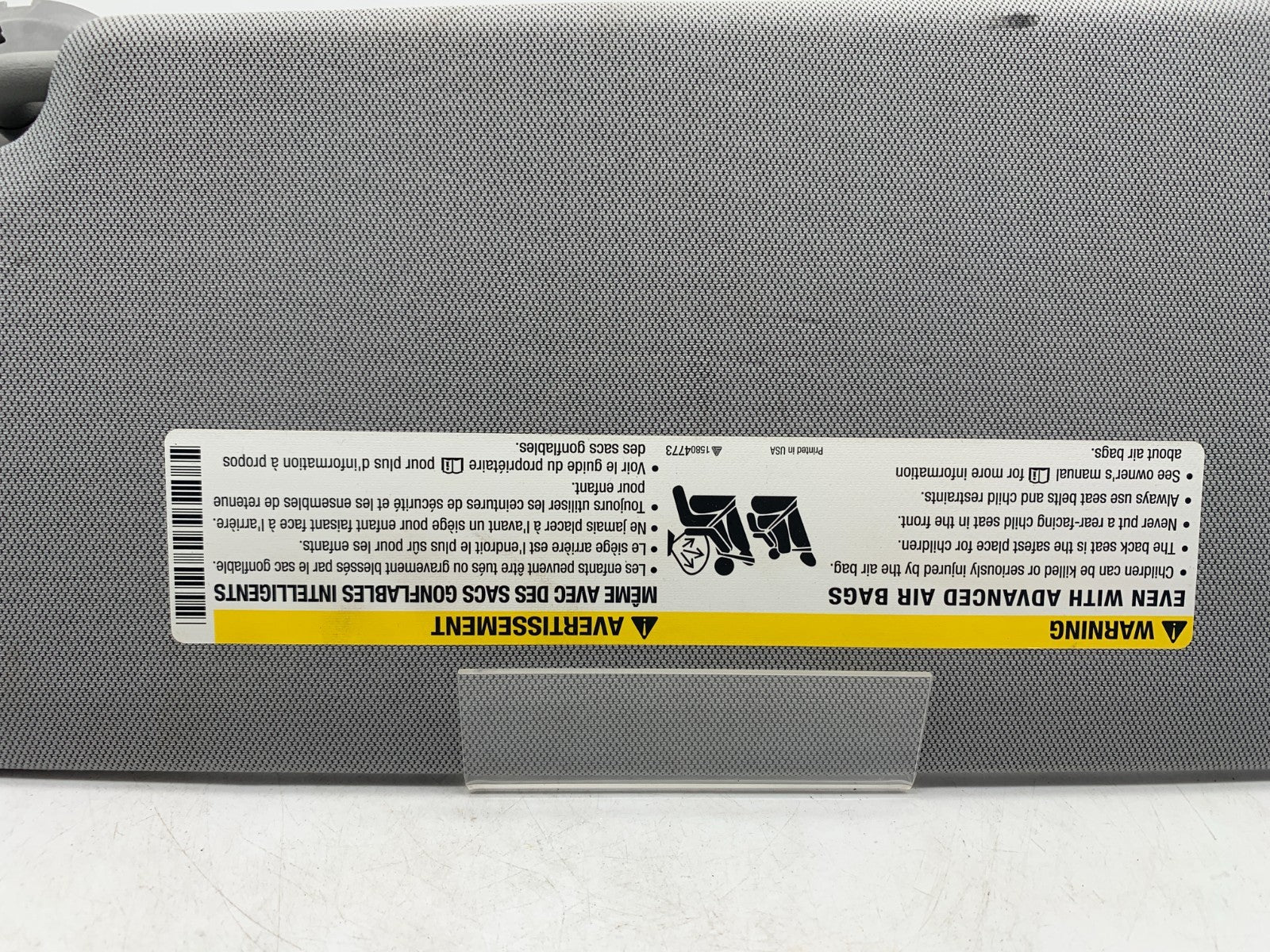 2017-2022 Chevrolet Trax Passenger Sun Visor Gray OEM A03B16003