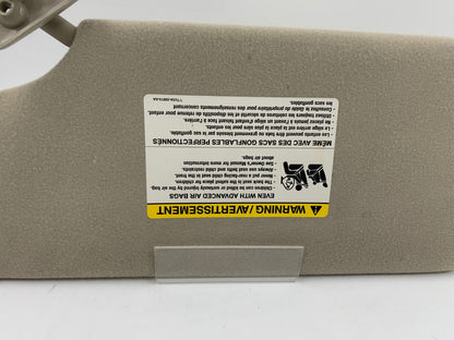 2007-2010 Ford Edge Passenger Sun Visor Sunvisor Beige Illumination E03B62002