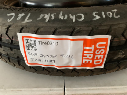 2012-2016 Chrysler Town & Country 17" Spare Tire Compact Donut T145/80D17