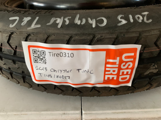 2012-2016 Chrysler Town & Country 17" Spare Tire Compact Donut T145/80D17