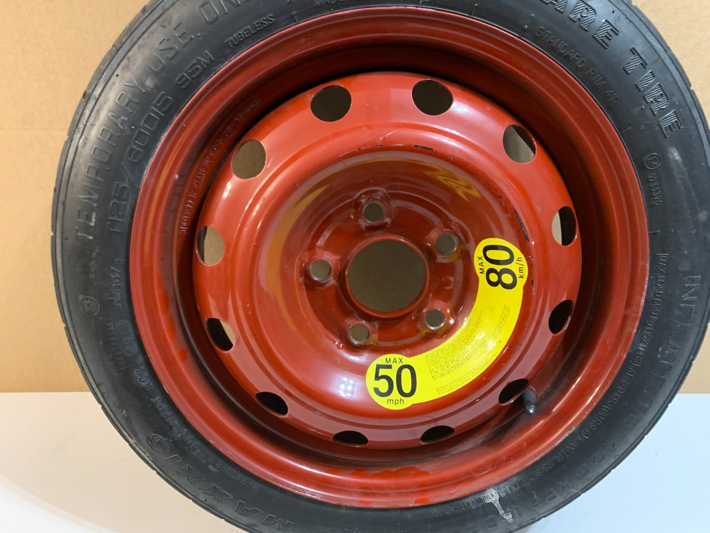 2013-2020 Hyundai Elantra 15" Spare Tire Compact Donut T125/80D15