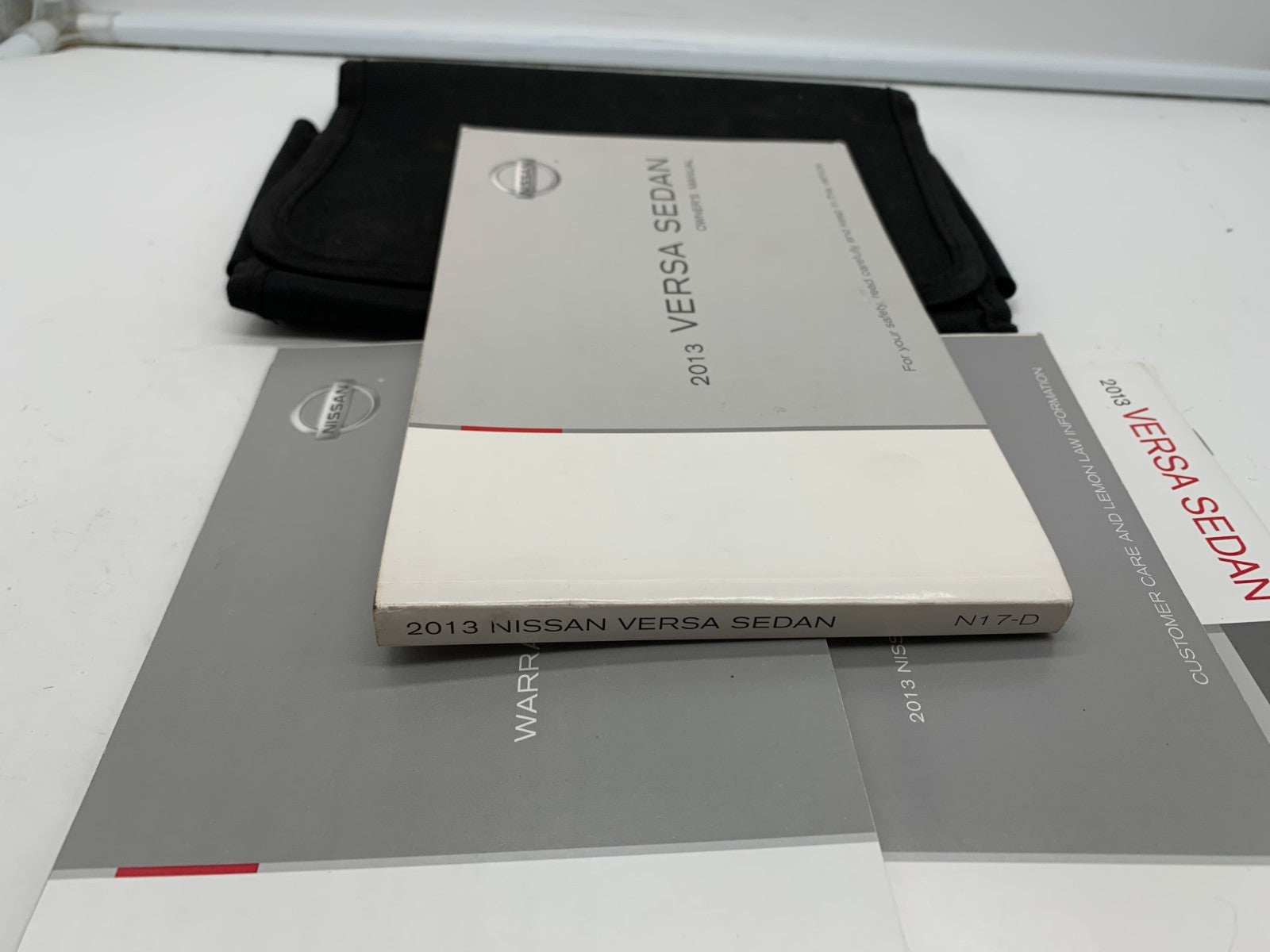 2013 Nissan Versa Sedan Owners Manual Set with Case OEM