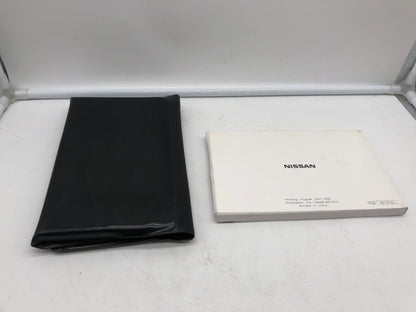 2002 Nissan Sentra Owners Manual with Case OEM R01B51003