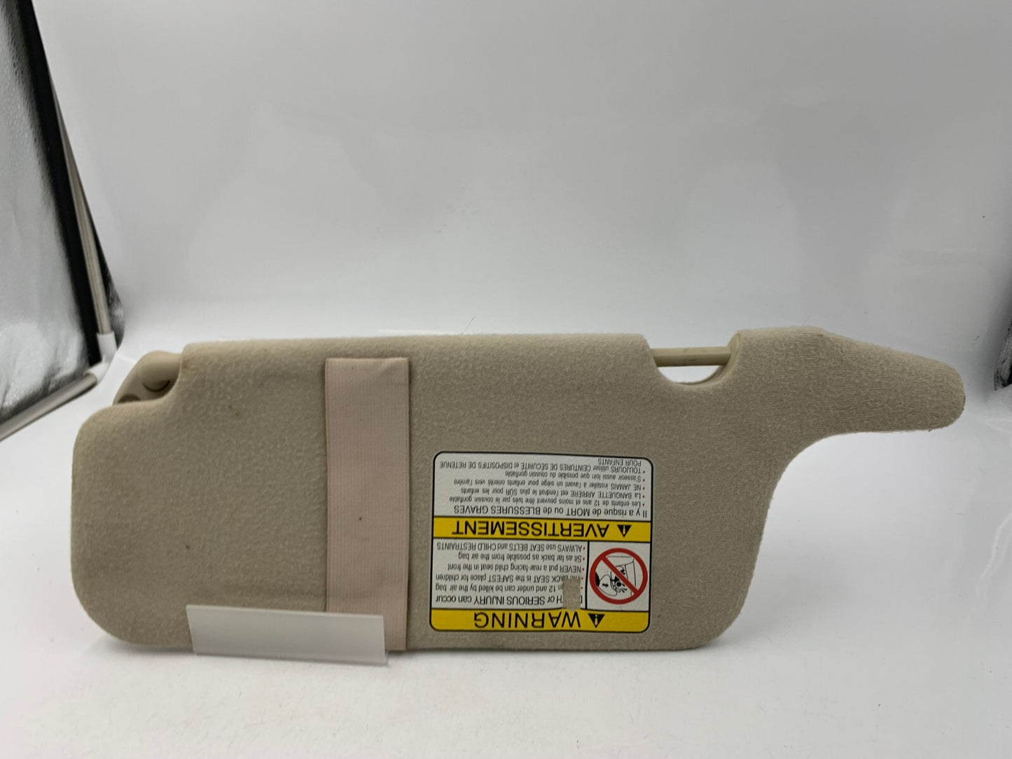 2000-2001 Subaru Legacy Passenger Sun Visor Beige OEM B02B56039
