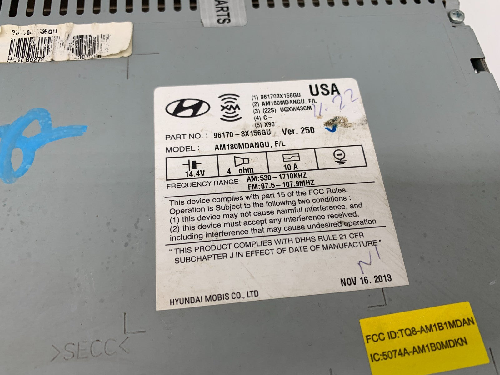 2014-2016 Hyundai Elantra AM FM CD Player Radio Receiver OEM A04B24087