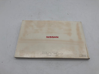 2003 Nissan Altima Owners Manual OEM B02B48006