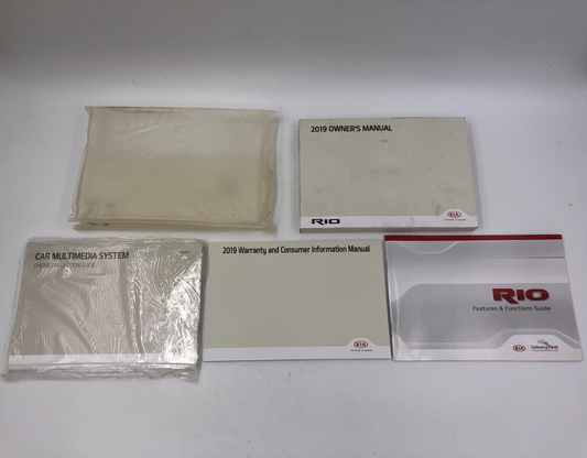 2019 Kia Rio Owners Manual Set with Case OEM C01B08016