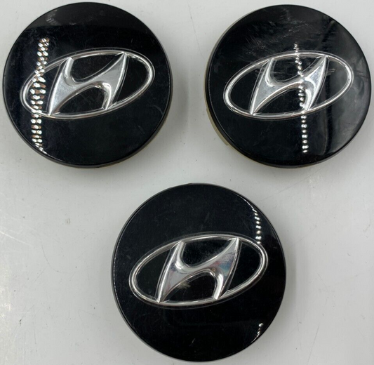 Hyundai Wheel Center Cap Set of 3 Black 2-1/4 inch OEM B01B05018