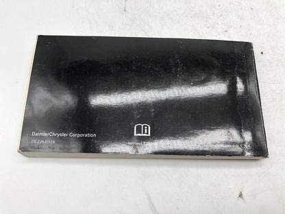 2003 Dodge Caravan Owners Manual OEM A02B42006
