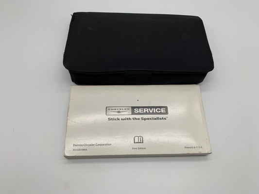 2008 Chrysler Sebring Owners Manual with Case OEM C01B28003