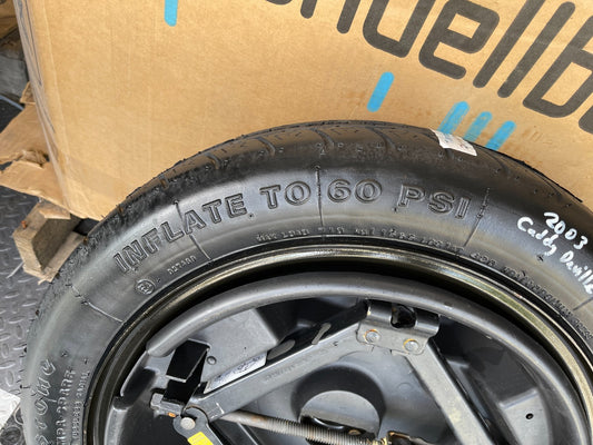 2000-2003 Cadillac Deville 16" Emergency Spare Tire Compact with Jack T125/70R16