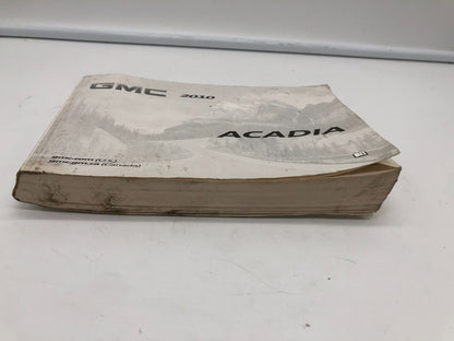 2010 GMC Acadia Owners Manual Set OEM E01B24023
