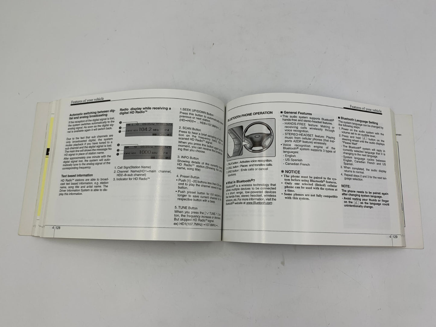 2011 Hyundai Sonata Owners Manual with Case OEM D04B24050