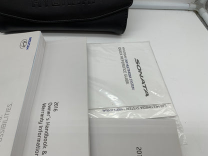 2016 Hyundai Sonata Owners Manual Set with Case OEM