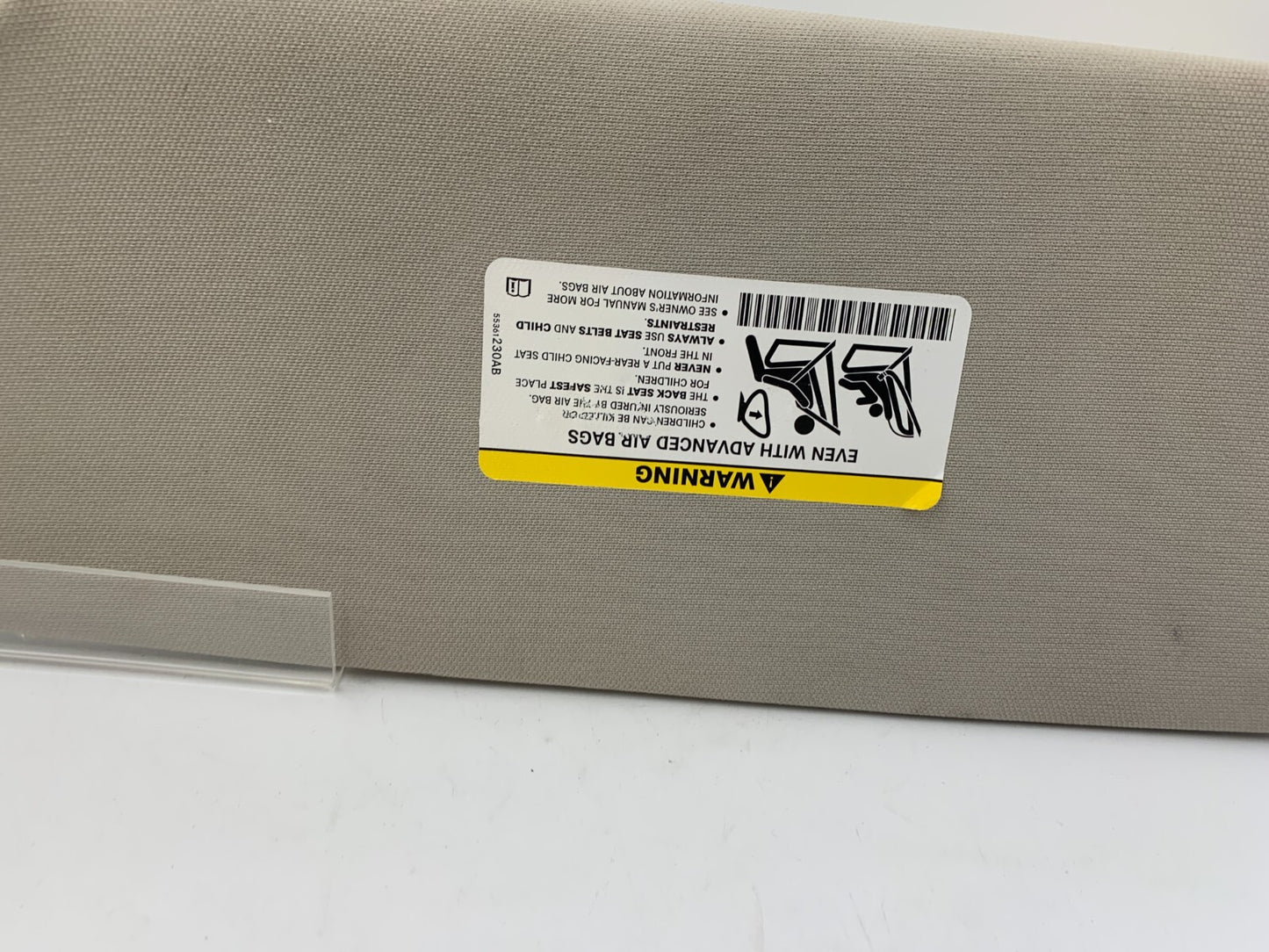 2011-2020 Dodge Caravan Passenger Sun Visor Sunvisor Gray OEM D04B03082