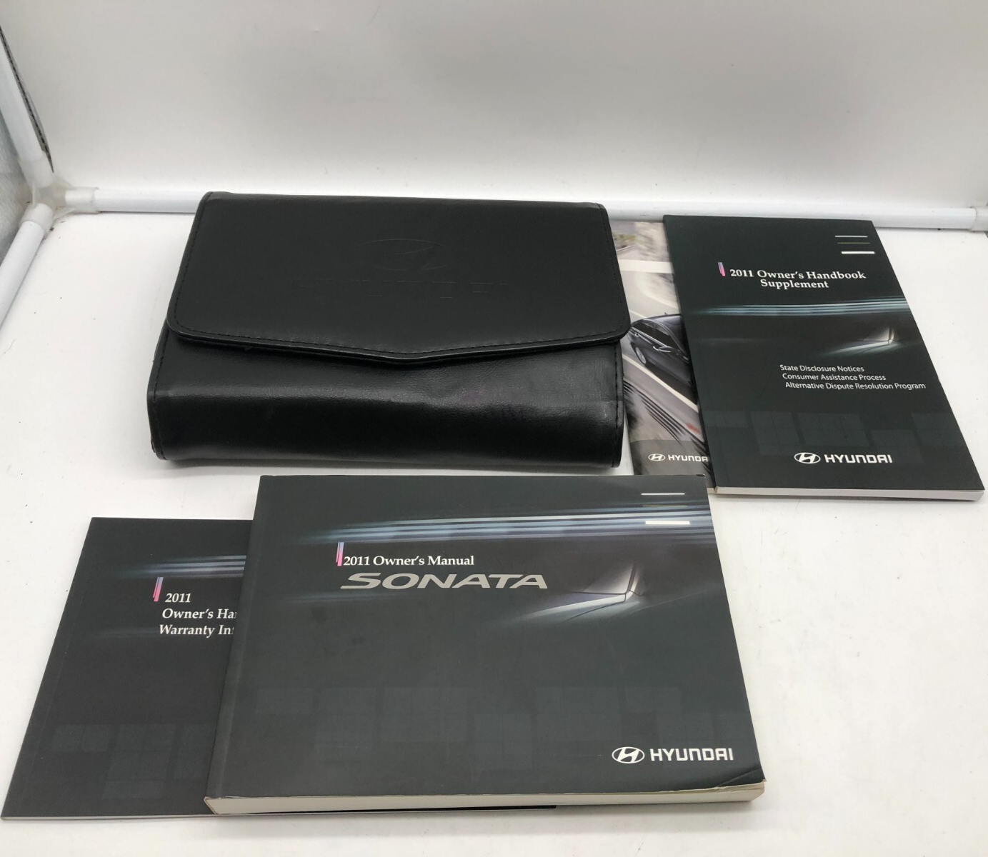 2011 Hyundai Sonata Owners Manual Set with Case OEM A02B03033