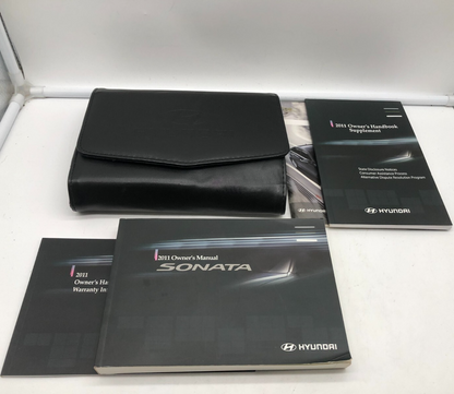 2011 Hyundai Sonata Owners Manual Set with Case OEM A02B03033