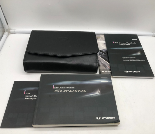 2011 Hyundai Sonata Owners Manual Set with Case OEM A02B03033