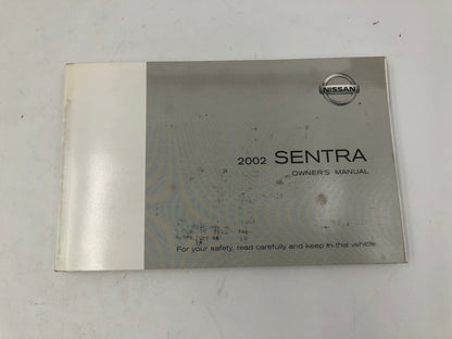2002 Nissan Sentra Owners Manual with Case OEM D02B62007