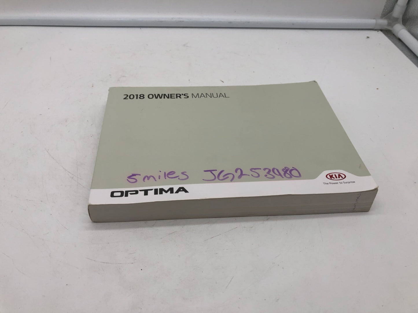 2018 Kia Optima Owners Manual OEM A01B31012