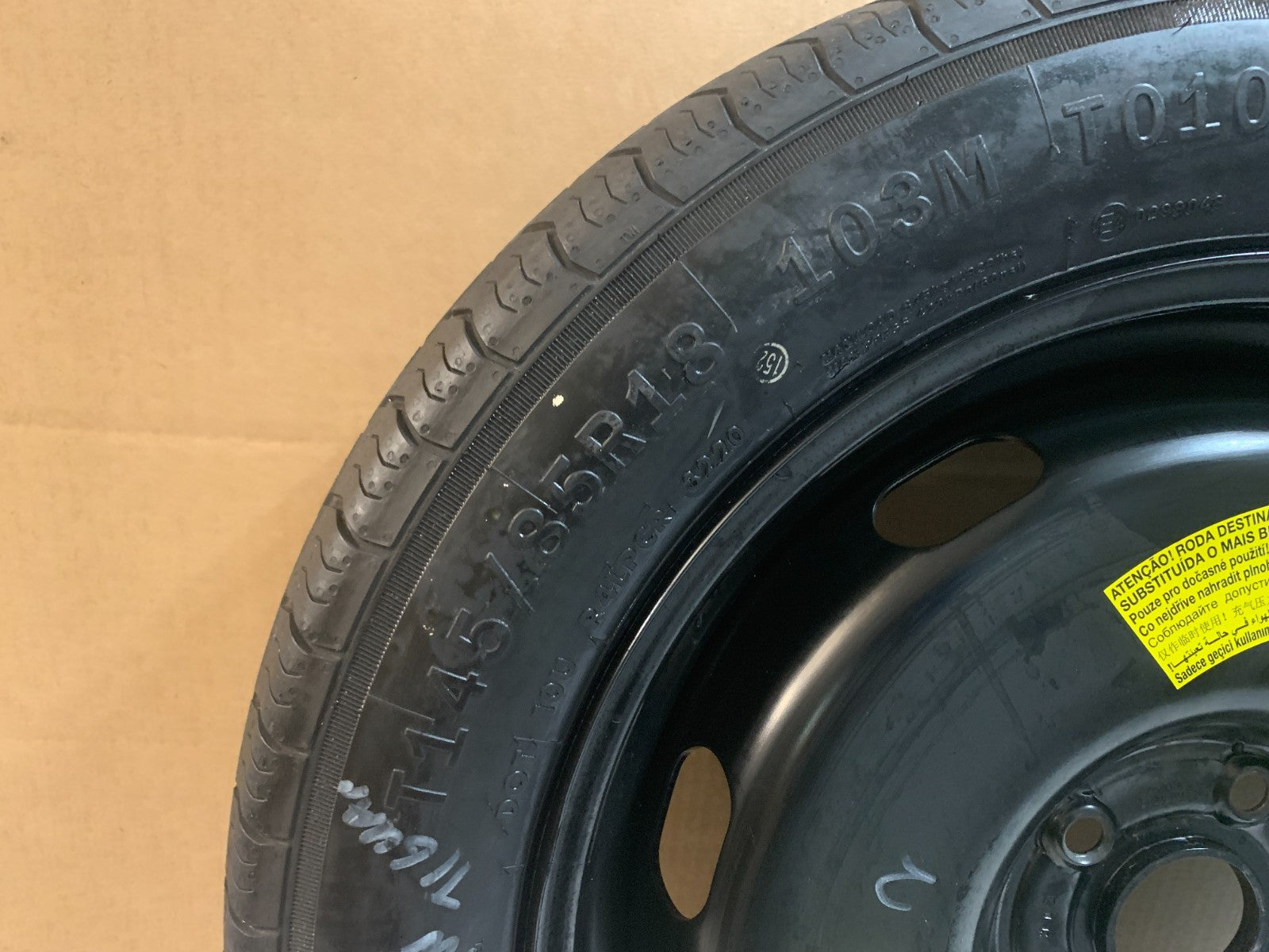 2018-2024 Volkswagen Tiguan 18" Emergency Spare Tire Compact Donut T145/85R18