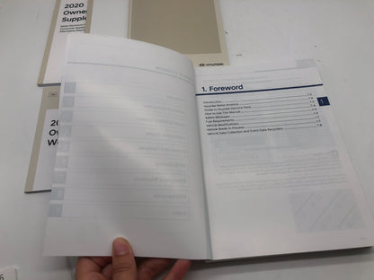 2020 Hyundai Sonata Owners Manual Set with Case OEM A02B08021