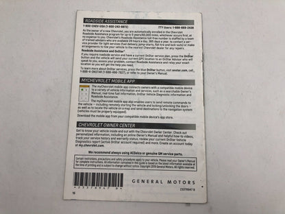 2018 Chevrolet Malibu Owners Manual Set OEM C01B56014