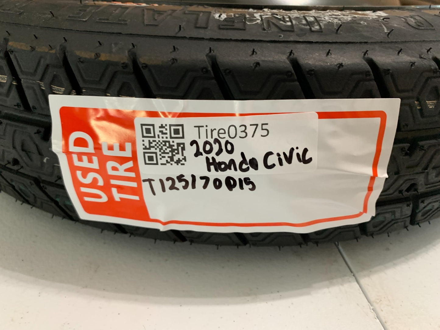 2016-2021 Honda Civic 15" Spare Tire Compact Donut OEM T125/70D15 Emergency