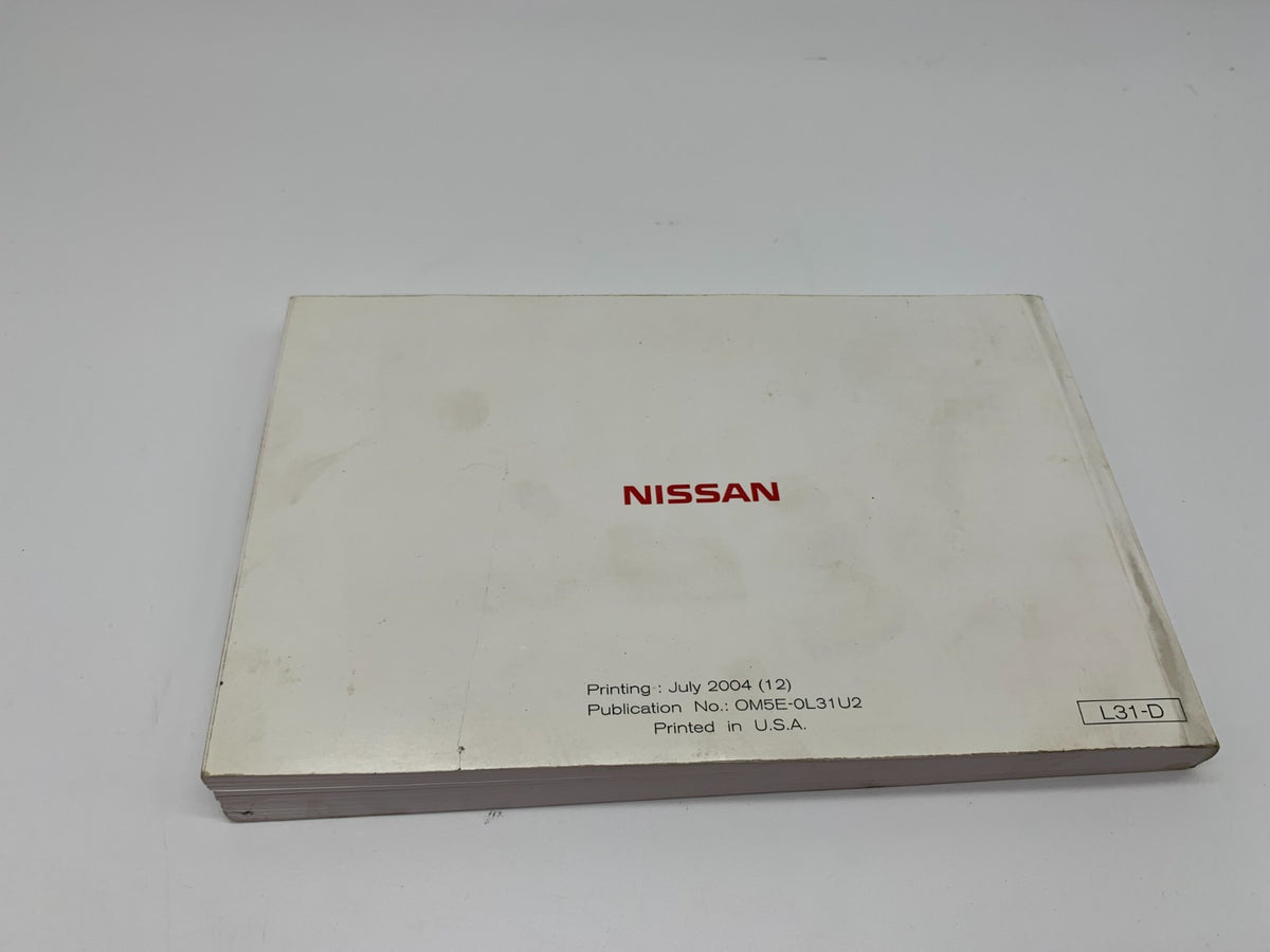 2005 Nissan Altima Owners Manual OEM B03B17010