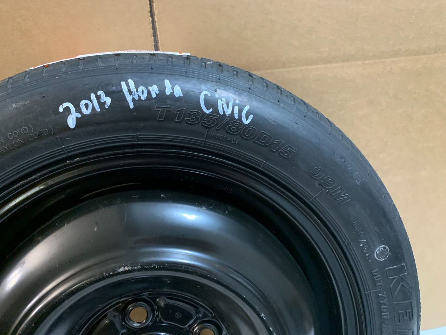 2010-2015 Honda Civic 15" Spare Tire Compact Donut OEM T135/80D15