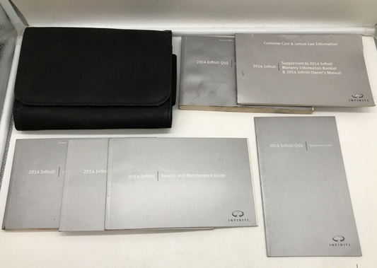 2014 Infiniti Q50 Q 50 Owners Manual Set with Case OEM D01B41066