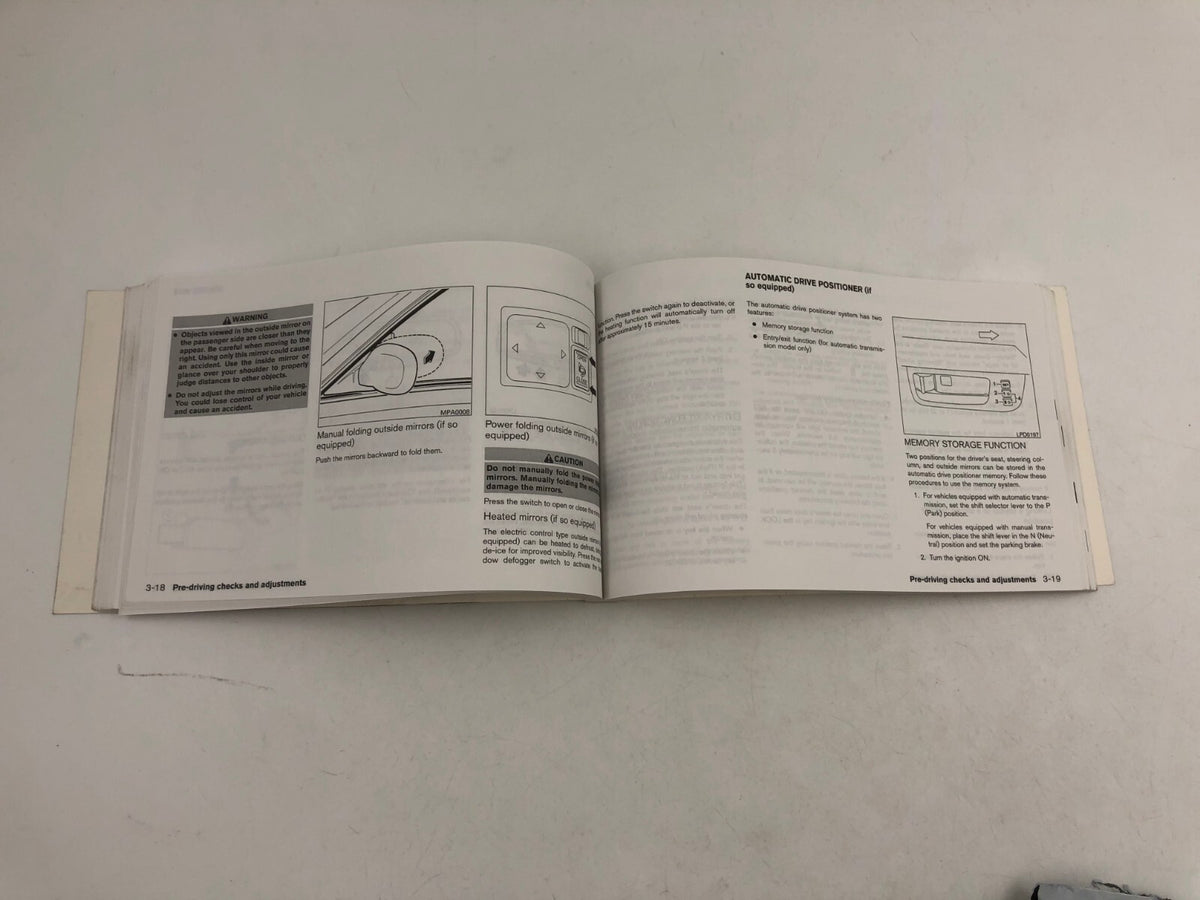 2004 Nissan Maxima Owners Manual OEM