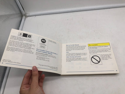 1999 Cadillac Seville Owners Manual OEM A01B08057