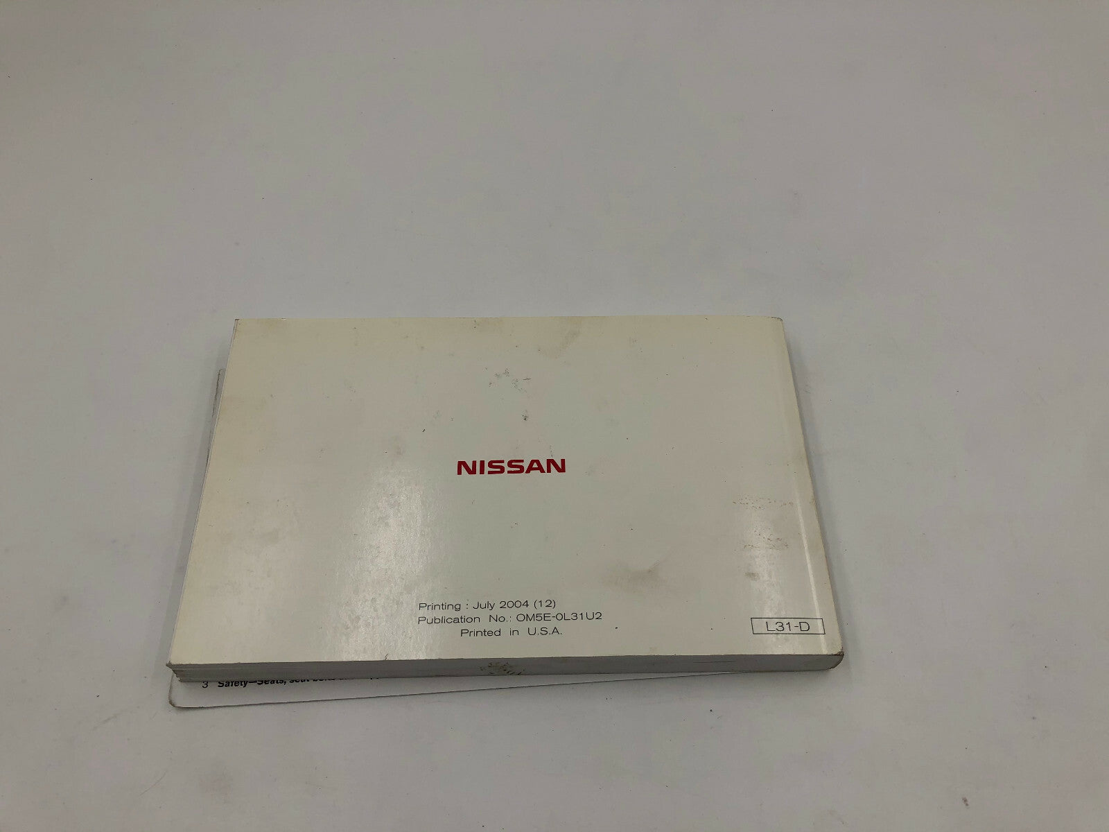 2005 Nissan Altima Owners Manual Set with Case OEM C03B69020