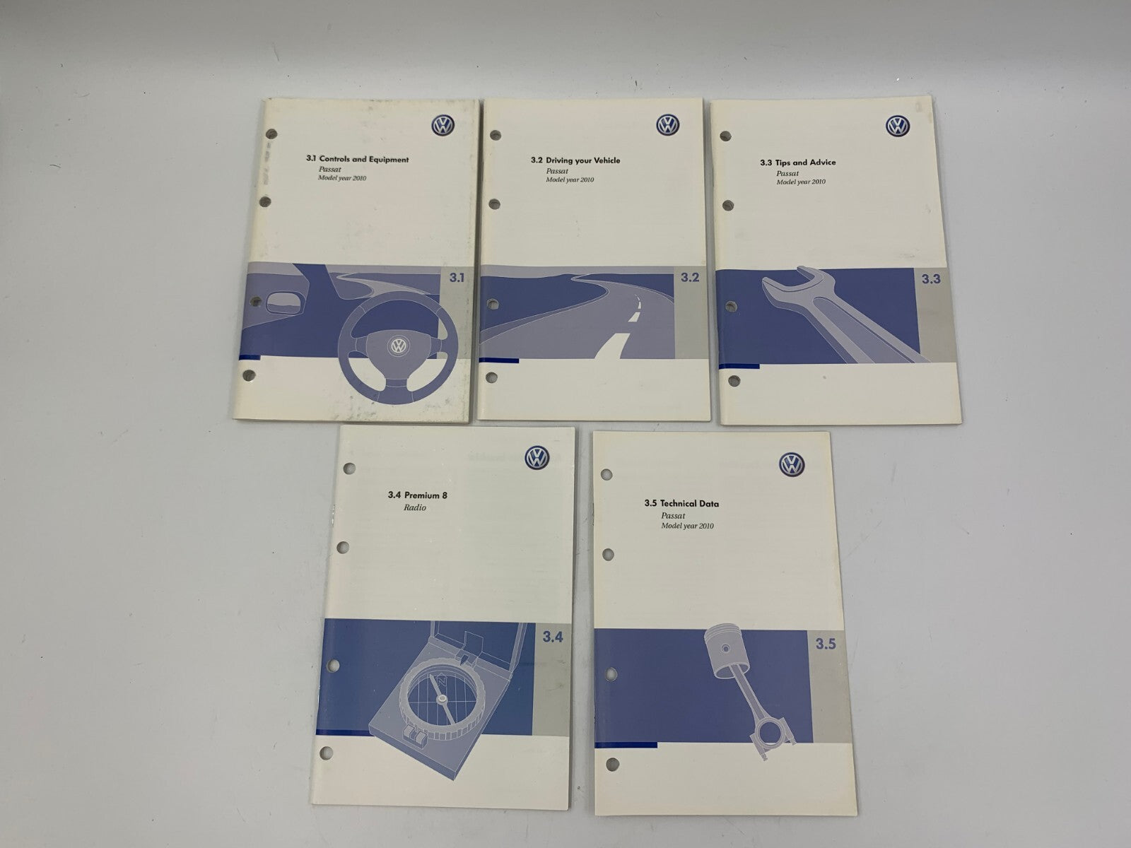 2010 Volkswagen Passat CC Owners Manual Set OEM A02B39066