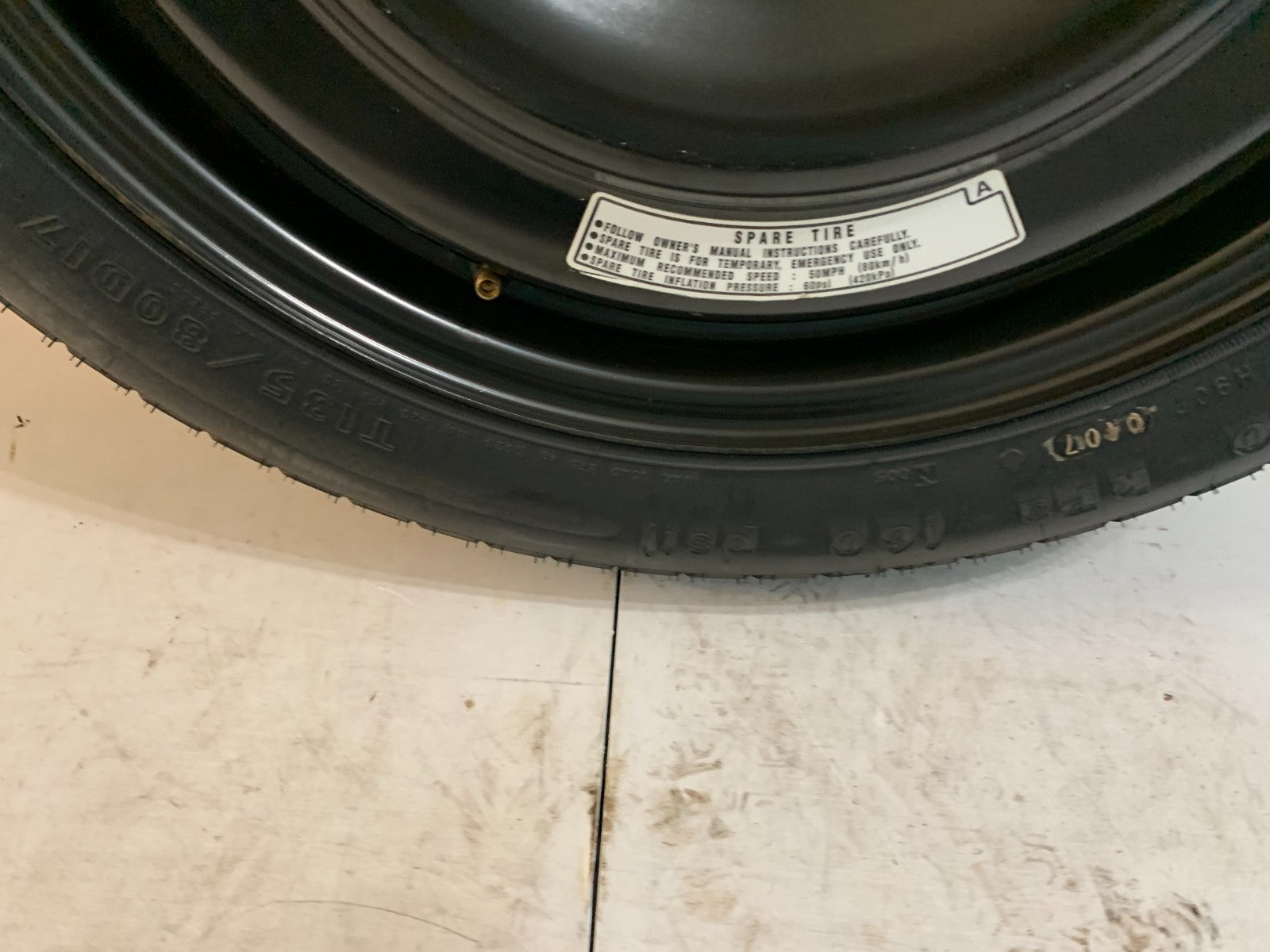 2005-2010 Honda Odyssey 17" Spare Tire Wheel Compact Donut T135/80D17