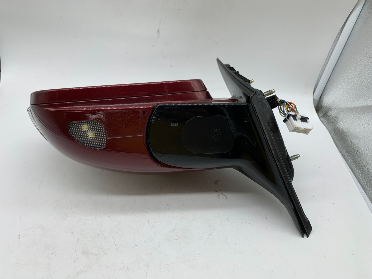 2009-2012 Hyundai Genesis Sedan Driver Side View Power Door Mirror Red C02B01009