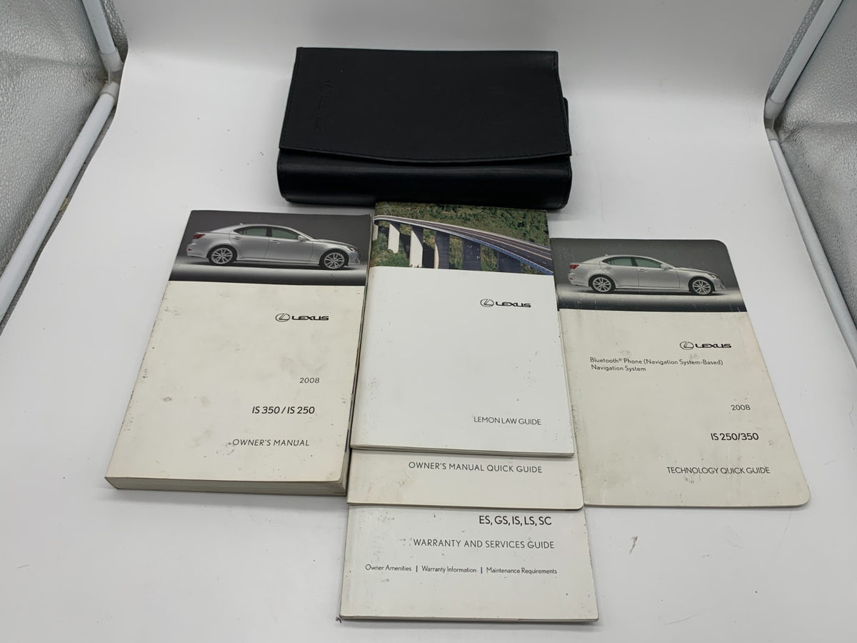 2008 Lexus IS350 IS250 Owners Manual Set with Case OEM C03B69019