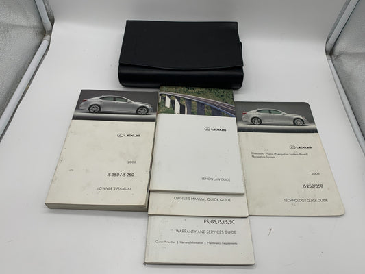 2008 Lexus IS350 IS250 Owners Manual Set with Case OEM C03B69019