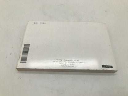 2016 Nissan Rogue Owners Manual Set with Case OEM C04B22035